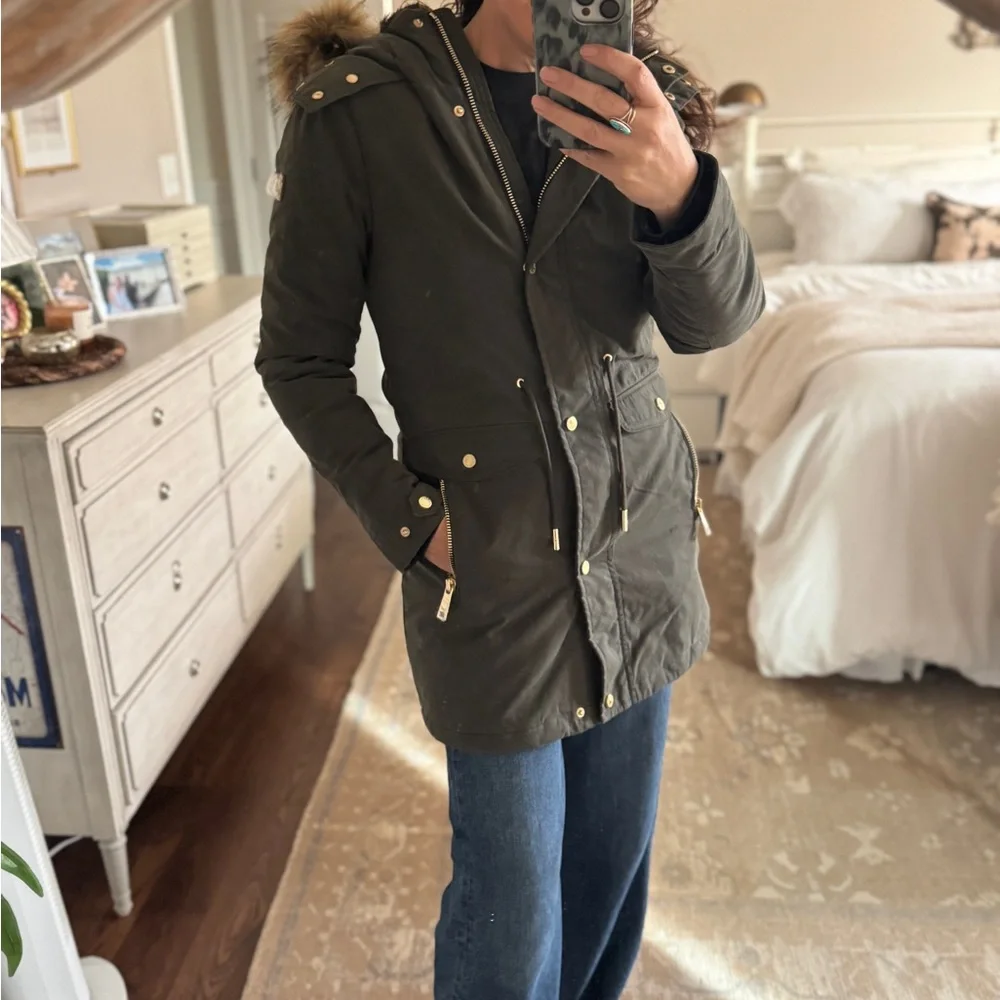 Holland Cooper New Green Waxed Parka - Picture 5 of 17